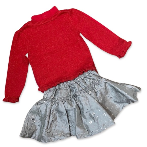 THE CHILDREN'S PLACE || Sweater Mock Onesie Skirt Set | Holiday Outfit || 18-24m - Picture 15 of 16
